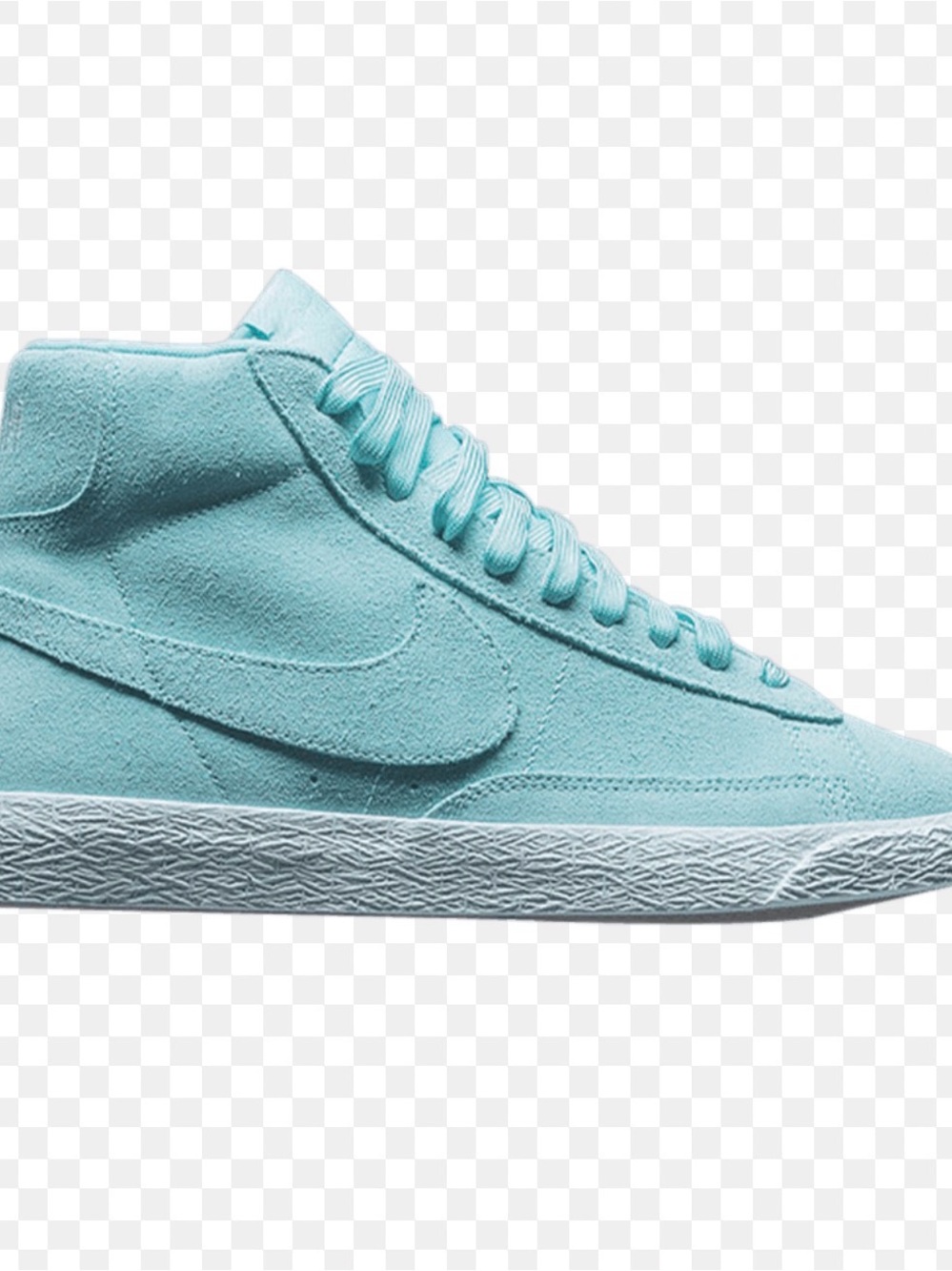 Nike Mid-Top Suede Sneaker in Aqua Blue